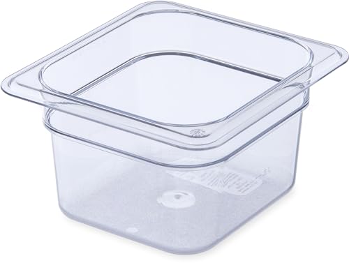 Bac gastronome 1/6 GN poêle polycarbonate Utopia Ca3068407 transparent de 10 cm