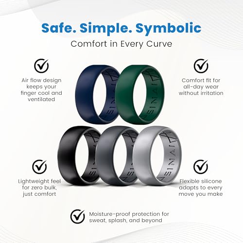 Silicone Wedding Rings - 5 Pack3