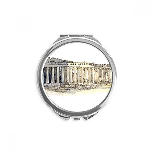 Miroir de poche rond maquillage portable 2,6 pouces fini les reflets flous