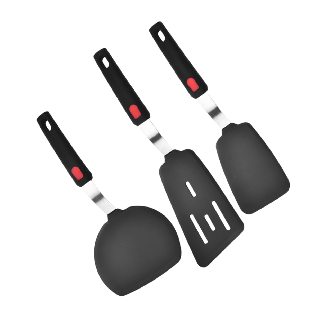 SHOWERORO Spatole da Cucina in Silicone Set di Spatole Antiaderenti per Padelle Utensili Portatili per Friggere A Casa Spatola per Wok per Cucinare