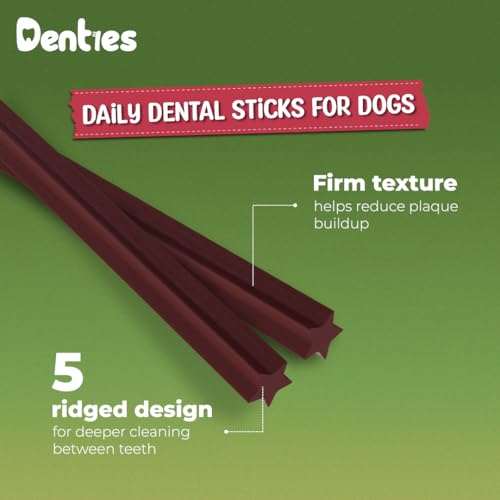 Image of Dental Chews for Dog, Dental Sticks for Small Dogs (up to 22 lbs) - Vet-Recommended Teeth Cleaning Treats, Fresh Breath, Plaque & Tartar Control, Chicken & Beef - 16 oz, 35 Treats