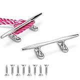 GANGUOLA Dock Cleat, Small Boat Cleat 4 inch, 316 Stainless Steel, Include 316 Free Installation Screws(2 PCS)