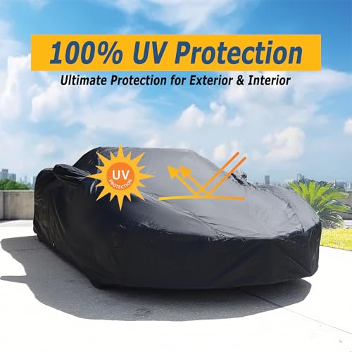 Image of All Weather Waterproof car Cover Good for rain Snow uv Protection dust Small Coupe 350Z Z4 Sky Crossfire SLK GR86 RX-8 BRZ SLC300 Speedster Gray