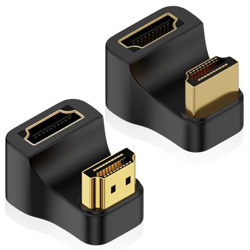 HDMI L���R�l�N�^ hdmi l�^�ϊ��A�_�v�^ 2�Z�b�g U�� �����A�_�v�^ 2���f�� �I�X-���X 48Gbps 2.1�Ή� 8K@60Hz 4K@120Hz �e���r HDR �t��HD (U-�A�_�v�^�[�Y)