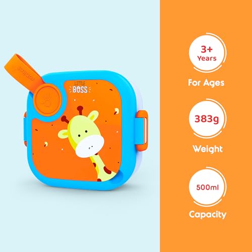 Image of rabitat Playdate Squad Combo Stainless Steel Lunchbox 500 ml and Water Bottle Sipper 350 ml | Gift Box for School Kids | Tiffin Box and Water Bottle for Boys and Girls