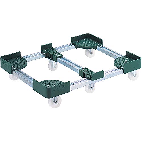 TRUSCO伸縮式コンテナ台車内寸600ー700×900ー1000スチールFCD6ー6090