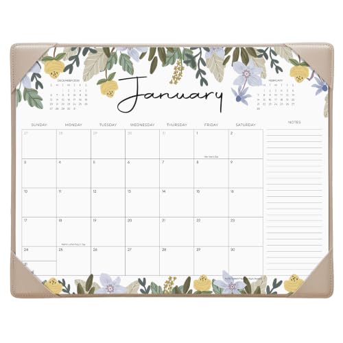 Cabbrix Floral Desk Calendar 2026-2027