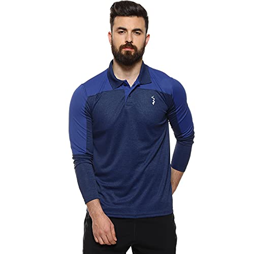 Image of CAHOOT Men's Solid Grey Dri Fit Full Sleeve Activewear T Shirt Regular Fit for Casual Wear