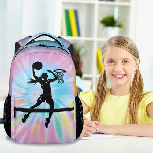 Basketball Backpack for Girls - 17 Inch Pink School Backpacks for Kids - Adjustbale Pretty Basketball Bookbag for Preschool2