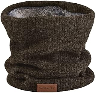 NovForth Winter Neck Warmer Fleece Lined Infinity Scarf Thicken Windproof and Dust Skiing Circle for mens women Double-Layer Fleece Lining Knit