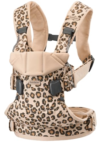 BabyBjörn Babytrage One, Baumwolle, Beige/Leopard