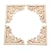 4Pcs Vintage Holz Geschnitzt Corner Flourish Applique Rahmen Möbel Wand Unlackiert für Haus Schrank Tür Dekor Handwerk 6*6cm