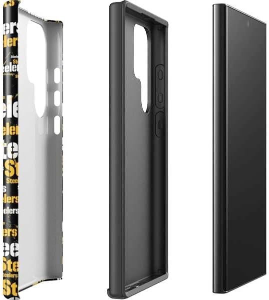 Skinit Impact Phone Case Compatible with Galaxy S25 Ultra - Officially Licensed NFL Pittsburgh Steelers Black Blast Design