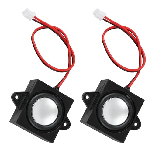 Aelxveba 2PCS Mini Haut-Parleurs 3W 4 Ohms, avec Interface JST-PH2.0, pour Projets Électroniques, Machines Publicitaires, Moniteurs et TV LCD, Son Clair et Mélodieux sans Distorsion