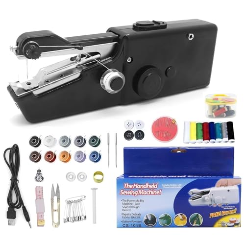 Portable Handheld Sewing Machine Kit Mini USB Electric Stitch Manual