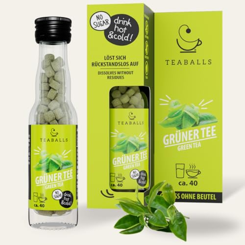 TEABALLS - Thé vert pour environ 40 tasses de thé