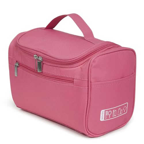 Vanity Trousse de Toilette Voyage cosmétiques à Suspendre Homme -Femme (Rose)