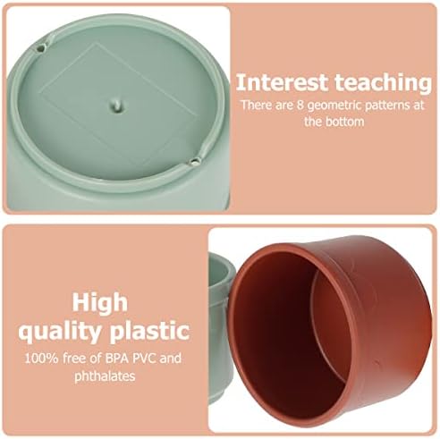 8pcs Stacking Cups Toy for Kids, Pre-school Learning Toy Stacking Tower Pyramid Education Develop Building Cup Toy Smooth Edge Stacking Cups for 6 Month+ Toddlers Boys Girls
