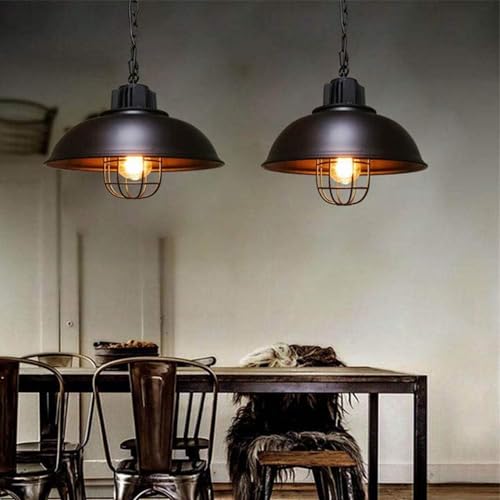 Lampe suspendue rétro en fer forgé avec chaîne réglable pour loft et cuisine - 4