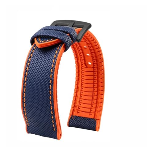 �L�����o�X�i�C�������o�[�X�g���b�v20mm 22mm 24�C���`�Ή��h���X�g���b�v�A�u���C�g�����O�A�I���K�AIWC�A�E�F�X�g���[���A�`���[�_�[�A�n�~���g���ɑΉ�(Blue Orange BlackA,20mm)