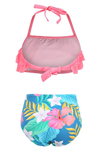 Image of Girls Two Piece Bikini Swimsuits Striped Ruffle Swimwear Falbala Bathing Suit Set