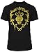 JINX World of Warcraft Men's Alliance Spray Paint Premium Cotton T-Shirt (Black, Large)