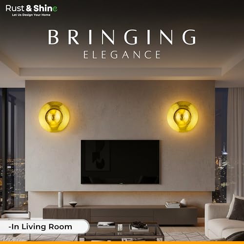 Image of Rust & Shine Decorative Wall Light for Living Room & Bedroom, Modern Wall Lamp for Home Decoration, Wall Mounted Lighting Fixture, Bedside Wall Light, Indoor Fancy Wall Lights for Room