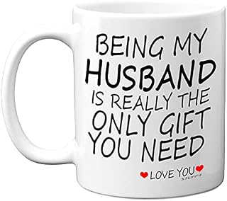 Birthday Gift for Him - Being My Husband Mug - Anniversary Mug from Wife, 11oz Ceramic Dishwasher Safe Coffee Mugs - Perfect for Birthday, Christmas, Valentines Mug, Husband Birthday Gift - Made in UK