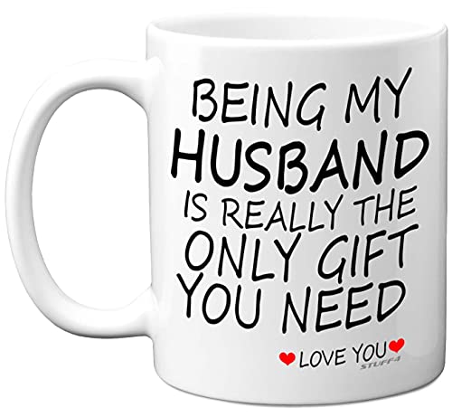 Stuff4 Valentines Mugs for Him - Being My Husband Mug - Valentine's Day Husband Gift from Wife, Perfect for Birthday Anniversary Christmas, 11oz Ceramic Dishwasher Safe Coffee Cup Made in The UK