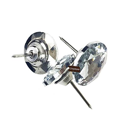Ltvystore 70Pcs 1Inch Rhinestone Sew Buttons Diamond Crystal Upholstery Nails Tacks Sofa Wall Diy Crafts Decoration #TOP3