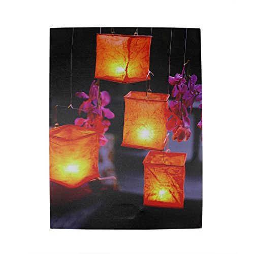 Canvas LED Flickering Candle Lanterns