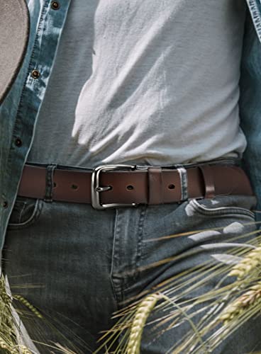 Image of CHAOREN Full Grain Leather Belt for Men, Work Belts for Men Heavy Duty, Daily Wear for Jeans Pants