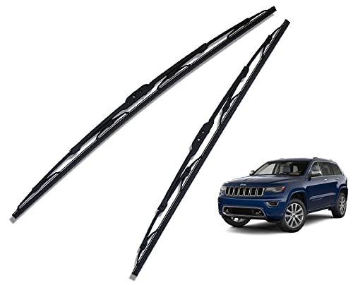 Image of Euro Care Metal Type Wiper Blade Compatibility with Compass Windshield Car Wiper Blade Size D-24,P-18