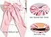 Hair Bows for Women - Furling Pompoms Large Satin Silky Bow Clips for Hair - Hair Ribbon Bows with Long Tail - Hair Barrettes Hair Accessories (Black Pink)