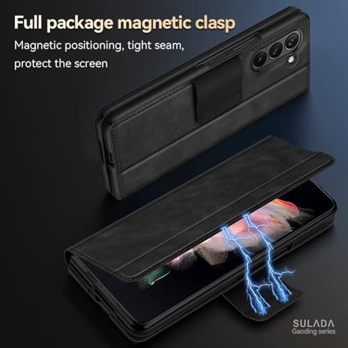 Coque fine Galaxy Z Fold 5 idéale pour le bureau avec support vidéo