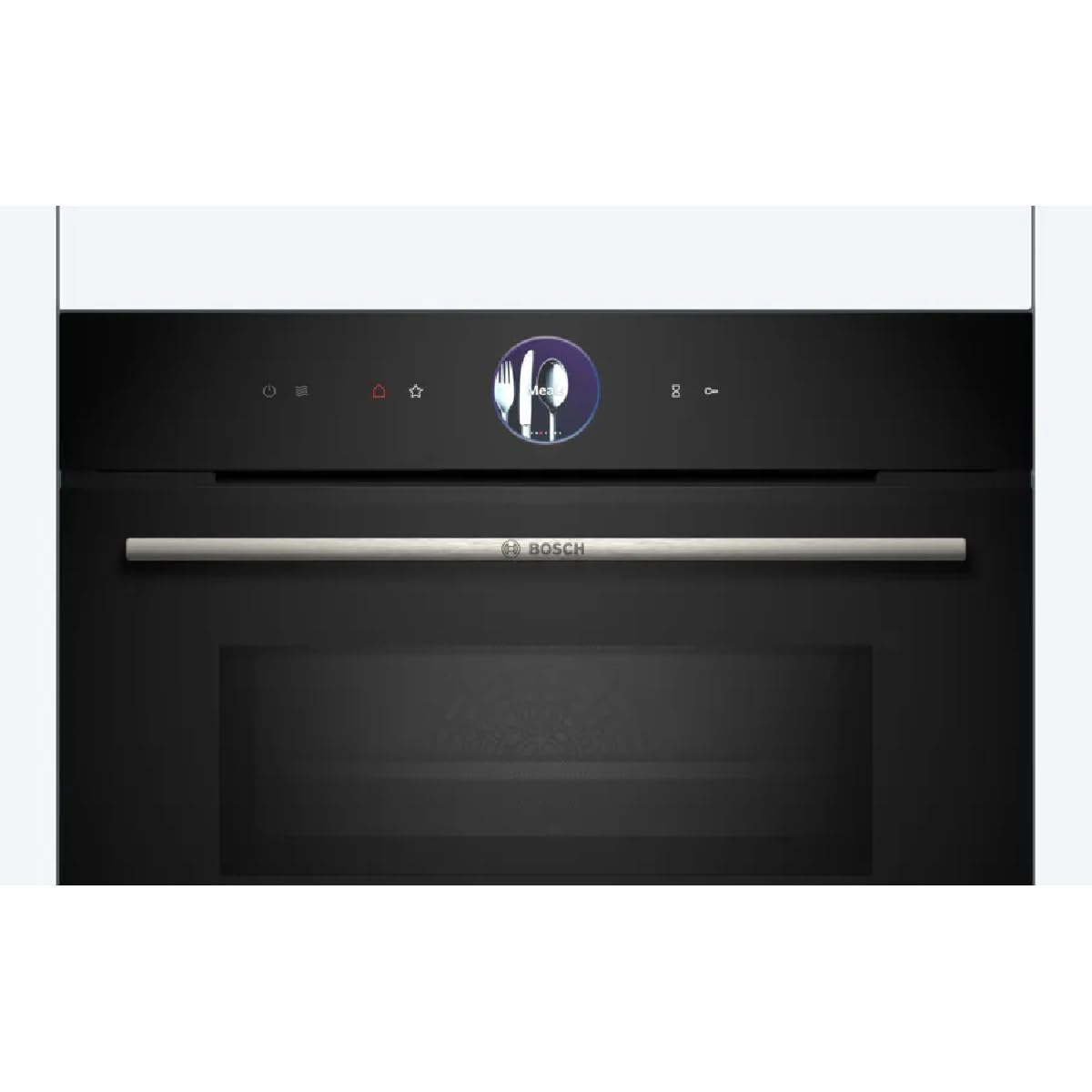 Bosch Serie 8 CMG7761B1 Einbau-Kompaktbackofen mit Mikrowellenfunktion, 45 x 60 cm, Pyrolyse, Air Fry, Schwarz