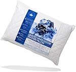Canadian Down & Feather Co. - 2 Pack Soutien de l'entreprise oie blanche blanchie Feather Taille du Roi Oreiller - 255 TC Coque 100% Coton - Remplis au Canada