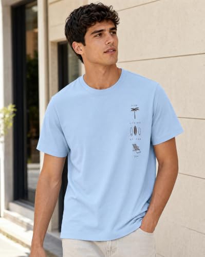 Image of Nobero Men's Regular Graphic Printed T-Shirt for Men | Soft Cotton | Classic Fit | Printed Casual Tshirt for Men