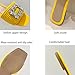 LVOMU Women's Rhinestones Weave Wide Width Flat Slides Sandals Fashion Comfortable Open Toe Slip On Summer Walking Slippers for Indoor Outdoor Beach Daily Wear (Yellow,11)