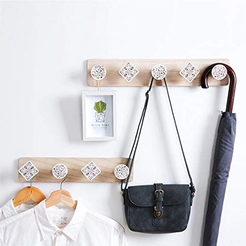 Hook Key Hanger Home Decoration Accessories Wood Crafts Creative Scandinavian Towel Hook Clothes Hook Receiving Frame(Wood 4)