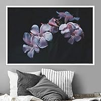 Framed Canvas Wall Art Flora Snapshot Closeup Dark Expressive Farmhouse/Country Floral Multicolor Photography Realism Single - 16x24 inches