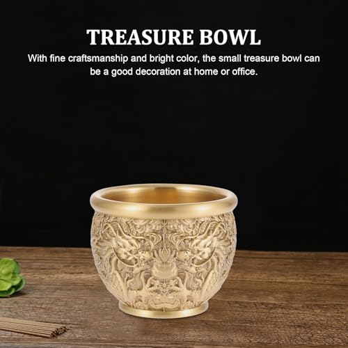 Cuenco de latón dorado SWOOMEY para decoración de escritorio y mesa de centro elegante 5