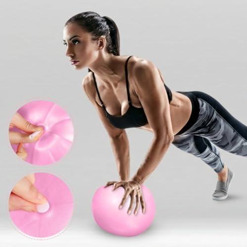 Image of Aoriher 10 Pack 9 Inch Small Pilates Ball Bulk Mini Exercise Ball Portable Non-Slip Workout Yoga Balls with Air Pump for Stability, Barre, Fitness, Balance, Physical &Core, Gym Home Office Use
