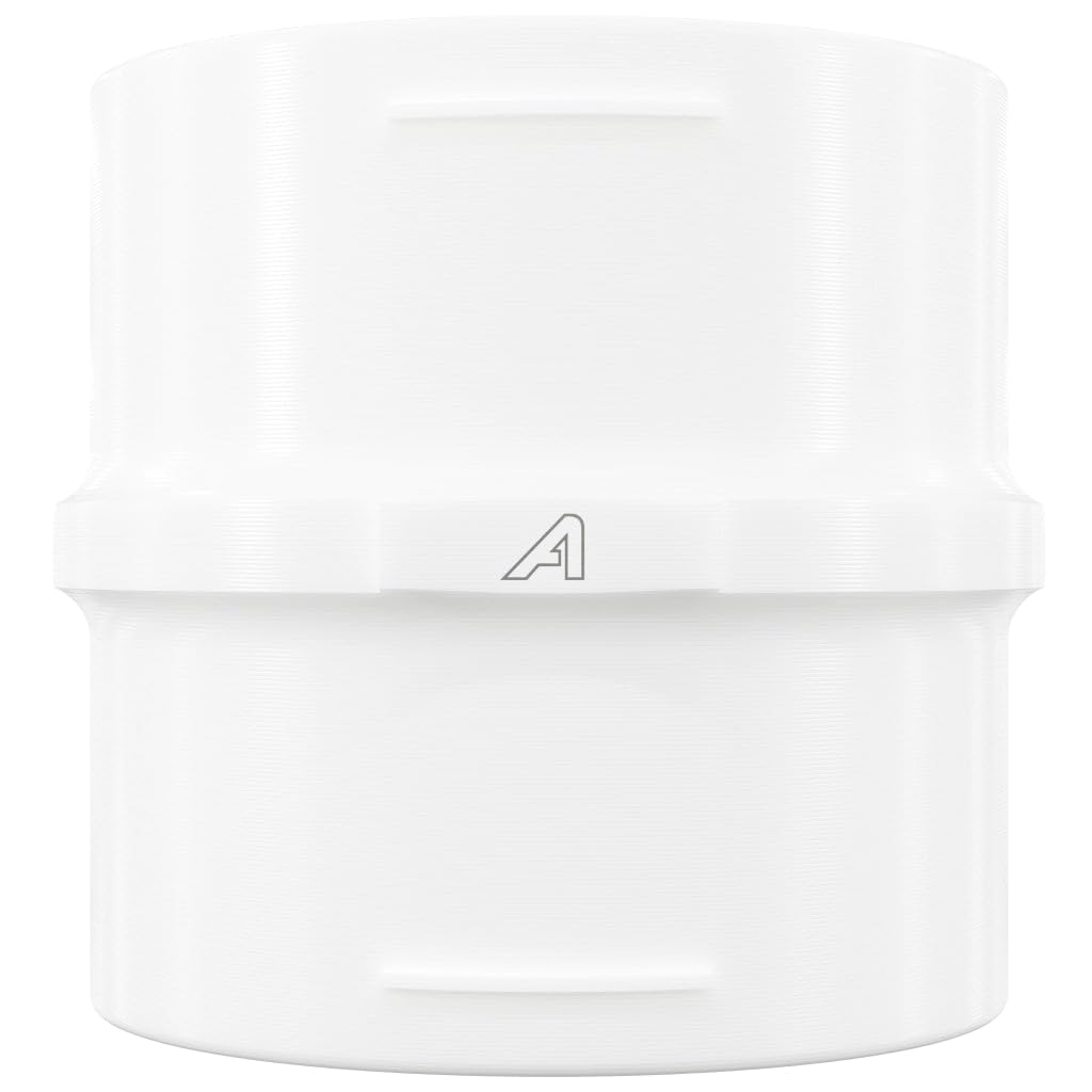 57mm (2.25 Inch) White Plastic Hose Pipe Connector Garden Hoses, Ponds, Water Pipes, Inline Joiner