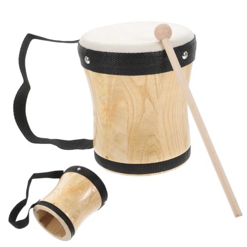 Vaguelly Kid Bongos Drum With Drum Stick Wood Percussion Musical Instrument for Kids Adults...