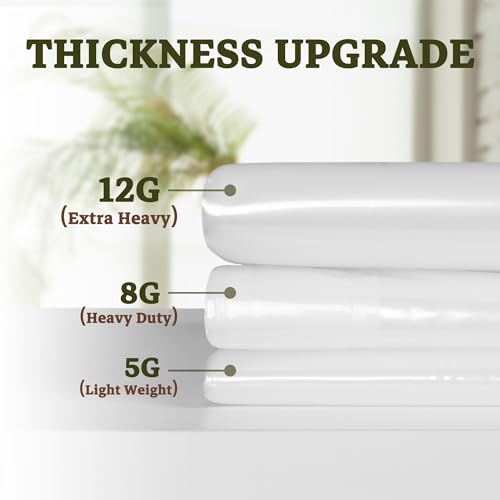 Image of Barossa Design Extra Heavy Duty Shower Curtain Liner Thick - Soft Plastic Shower Liner Waterproof with Grommets & 3 Magnets, Clear, 72 inchx72 inch
