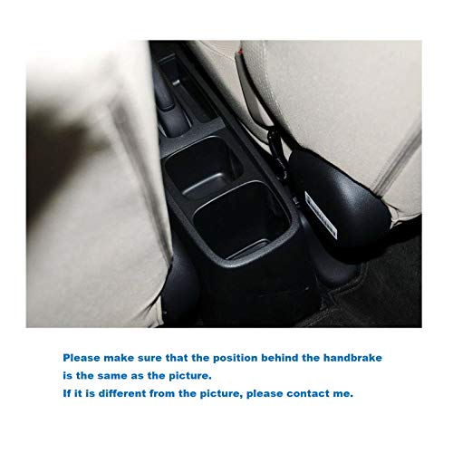 Image of YJYWZH Double Layer Armrest Box for Honda Fit Jazz 2009-2013 Car Interior Storage Center Console with 3 USB Port Black (Black with Black Thread)
