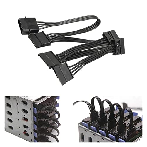 Cable de alimentación 4Pin IDE a SATA 5 puertos 600 mm miniatura 3