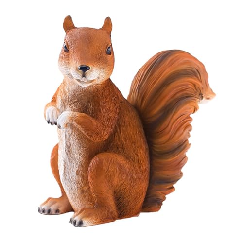 Sculpture jardin cartoon écureuil en résine, le cadeau idéal maison