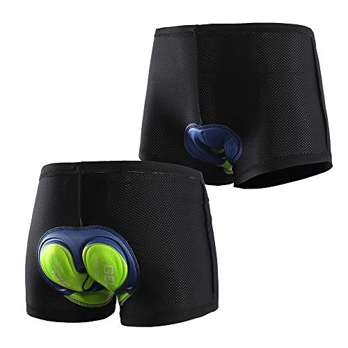 Shorts de ciclismo, Andoer Roupa íntima de ciclismo masculino respirável 3D com gel acolchoado para